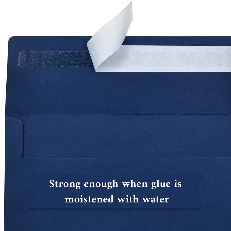 50 Pack #10 Business Envelopes, Navy Blue Standard Envelopes Self Seal, Letter S gallery