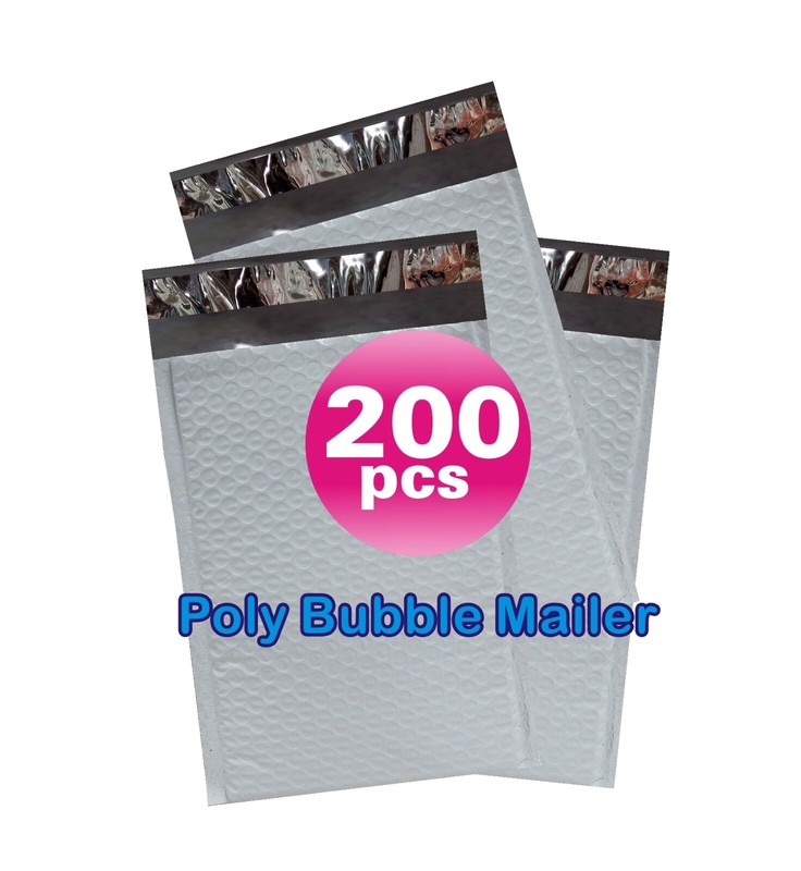 Fantasybuy® 200 #5 Poly Bubble Padded Envelopes Mailers 10.5 X 15 200PM5