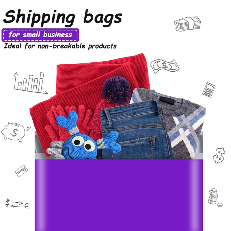 50 Pack Purple Poly Mailers 14.5x19 Inch Self Seal Mailing Bags Small Business gallery