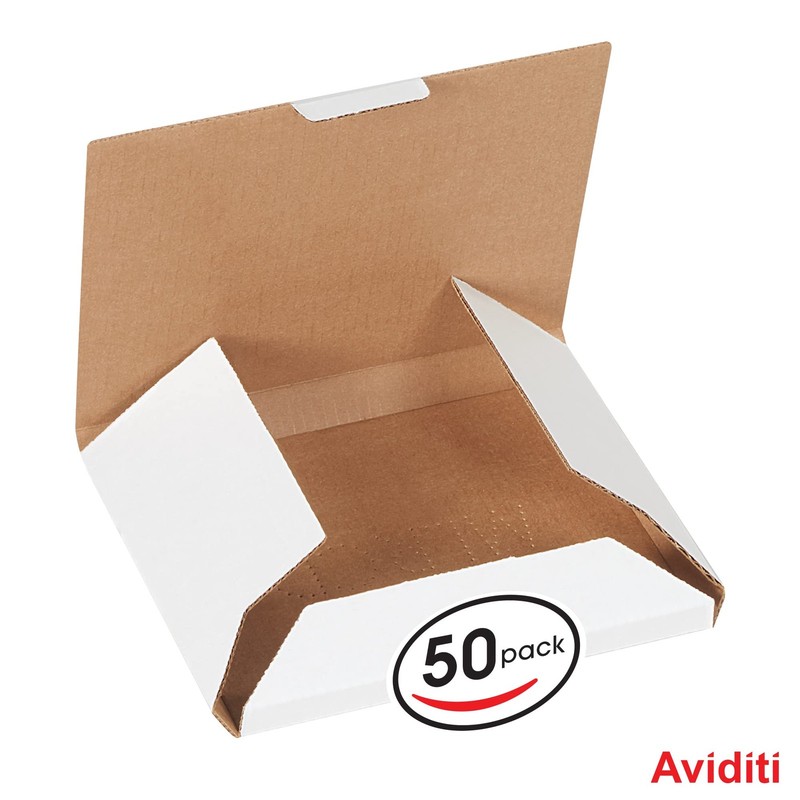Aviditi MLRCD Corrugated CD Mailer, 5-5/8" Length x 5" x 7/16" White 50-Ct gallery