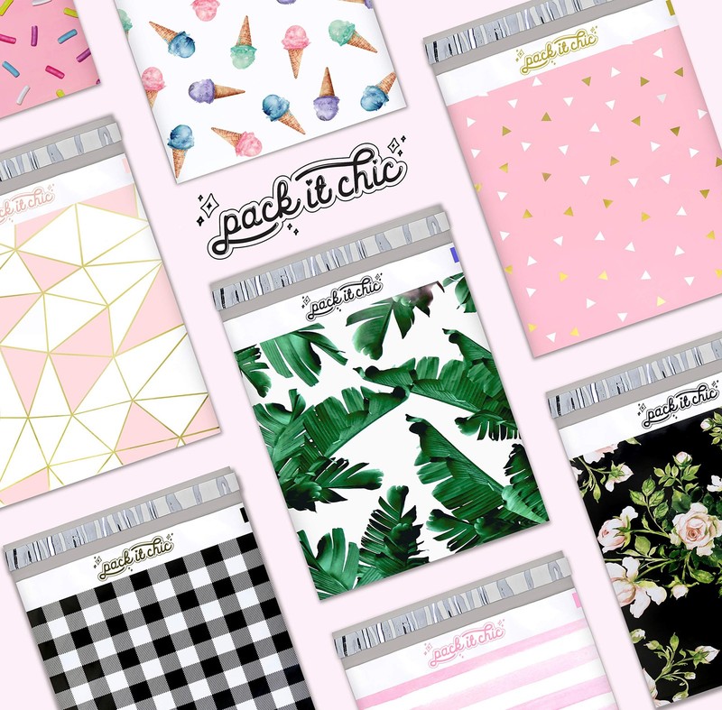 10x13 Floral Poly Mailer Envelopes 100 Pack Self Seal Shipping Bags gallery