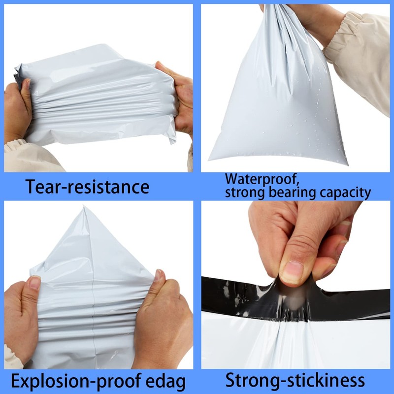 Poly Mailers Shipping Bags Mailing bags100pcs 4 Assorted Sizes White Shipping... gallery