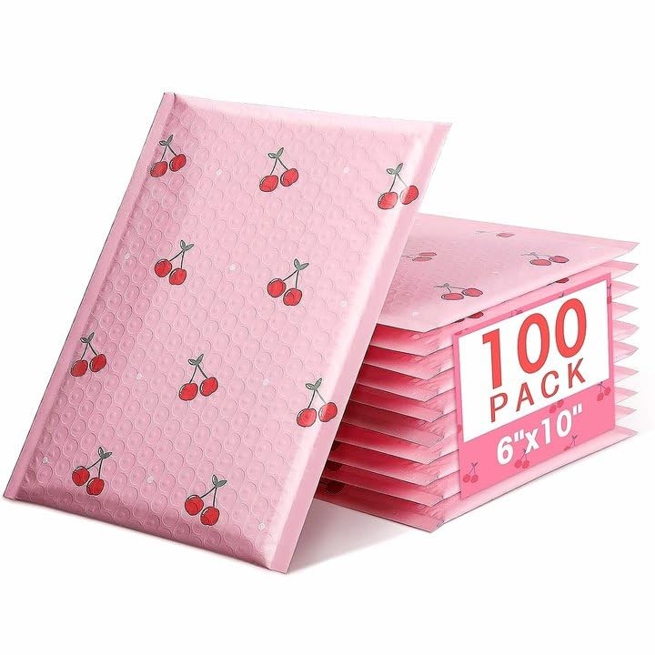 6×10 Inch Pink Poly Bubble Mailers 100 Pack,Waterproof Self Seal Adhesive Sma…
