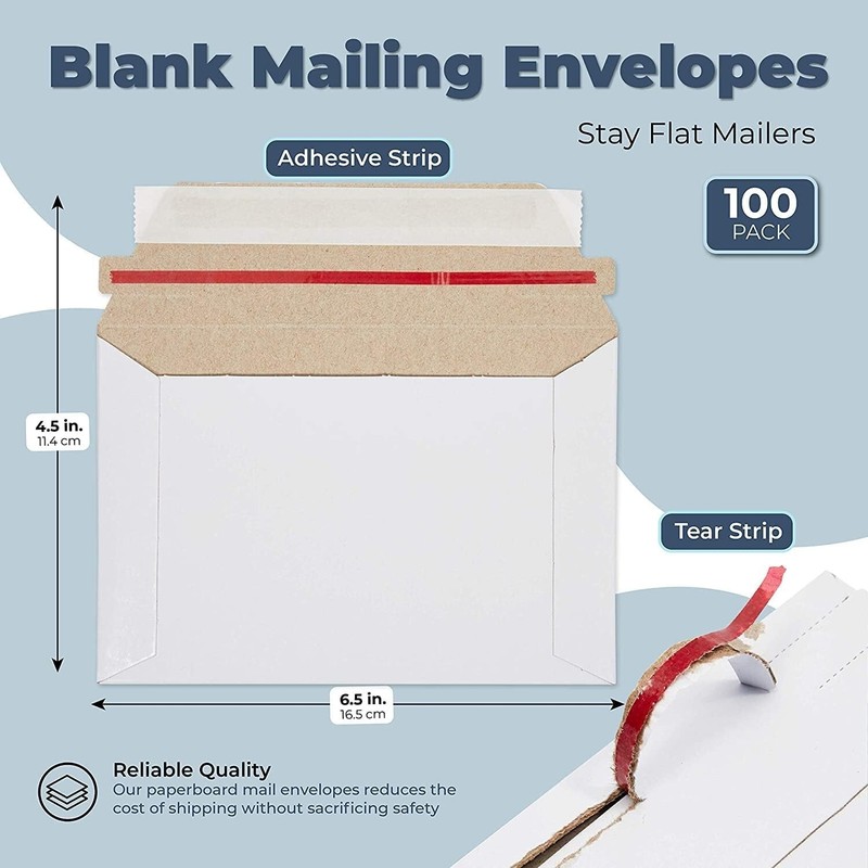 100- 6.5 x 4.5 PROLINE RIGID PHOTO SHIPPING FLATS CARDBOARD ENVELOPE MAILERS gallery