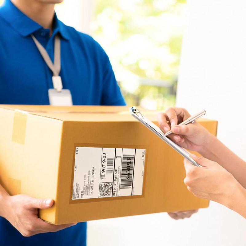 Shipping Label Sleeves 100Pcs, 7.5X5.5 Inches - Packing Slip Envelope Pouches wi gallery