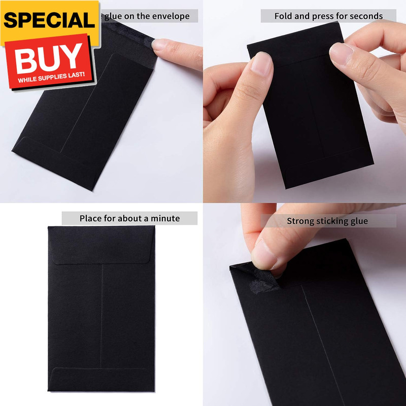 200 Pack Small Coin Envelopes Kraft Paper Seed Envelopes Mini Parts Small Items gallery