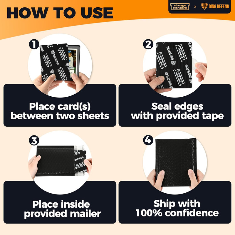 Ding Defend Card Shipping Protector Envelope Bubble Mailer Kit with 110 Card Shi gallery