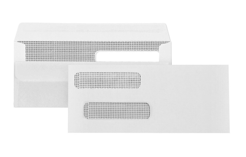 500 No. 8 Flip and Seal Double Window Security Check Number 8, White