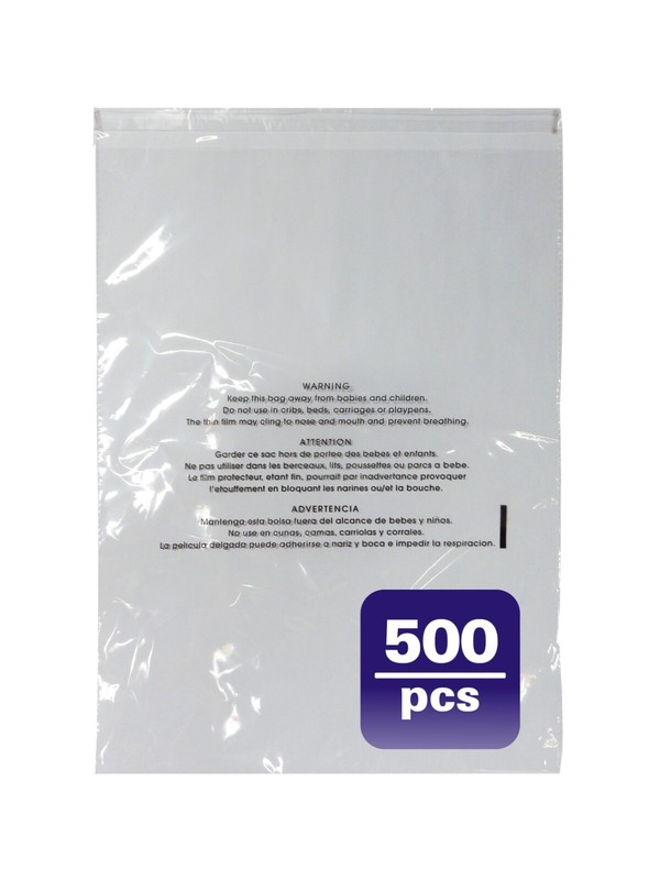 Yens #7 (14.5″x 19″) – 500pcs/pack Clear Plastic bags -with warning citation