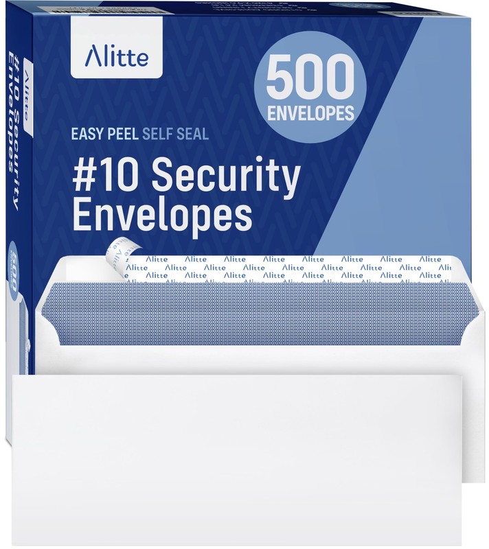 #10 Security Envelopes Letter Size Self Seal, 500 Count, Mailing Envelopes, C…