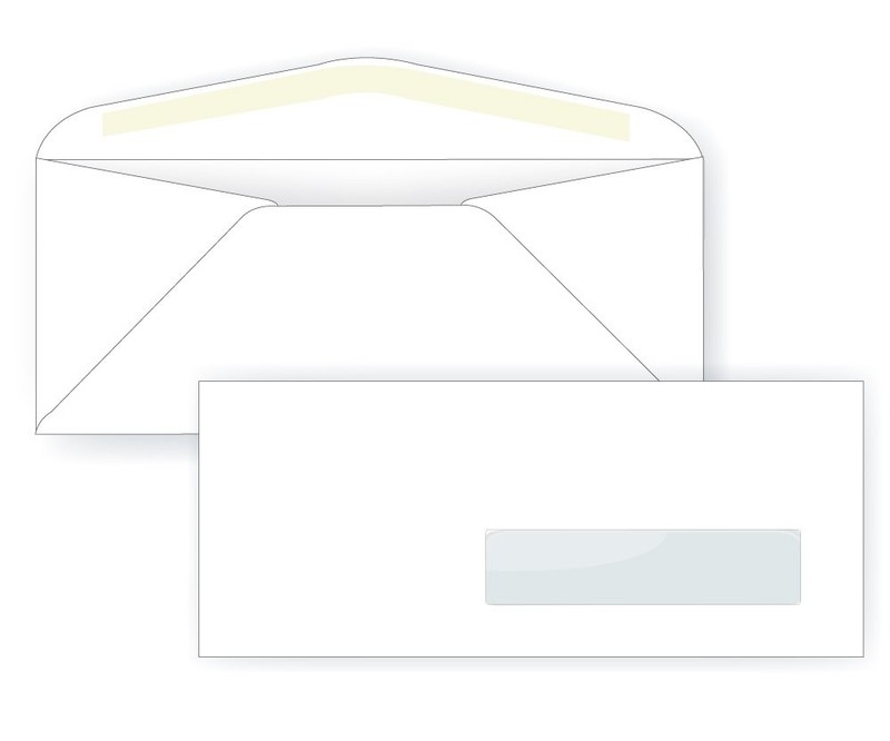 100 Pack #10 Right Hand Window Envelopes 24lb White 41/8 x 91/2 Inch Mailing