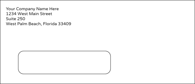 4000 Custom Printed #10 White Wove Window Envelopes (Black or Reflex Blue Ink) gallery