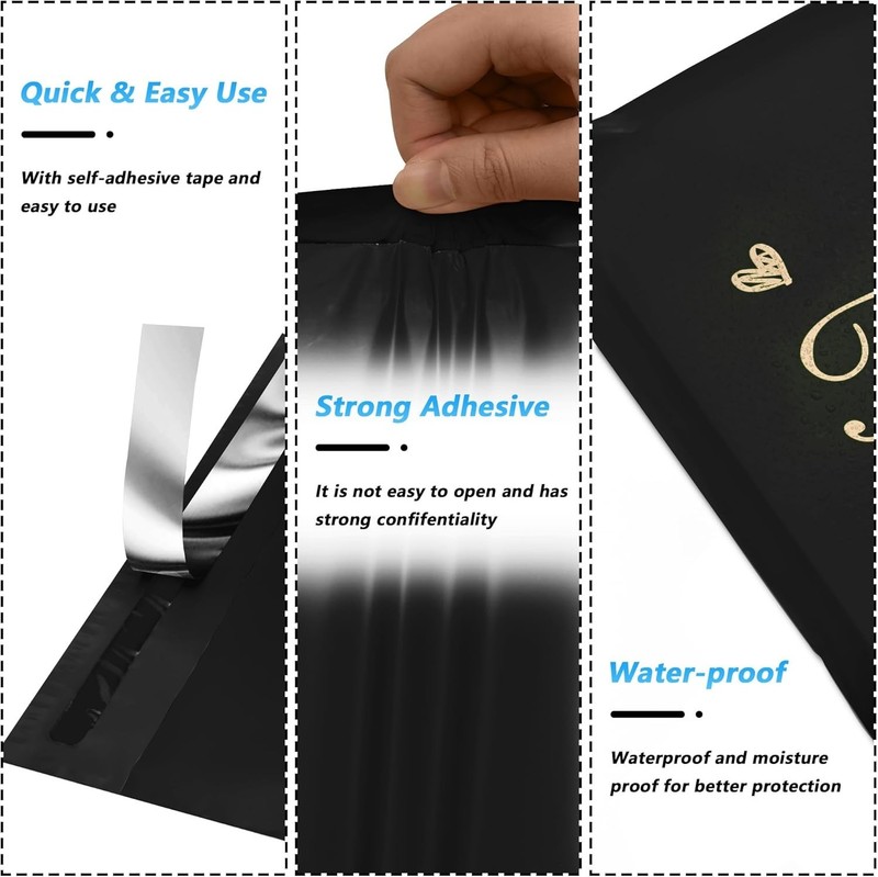 Durable 6x9 Poly Mailers for Small Business - 100 Pcs Waterproof & Self-Seal gallery