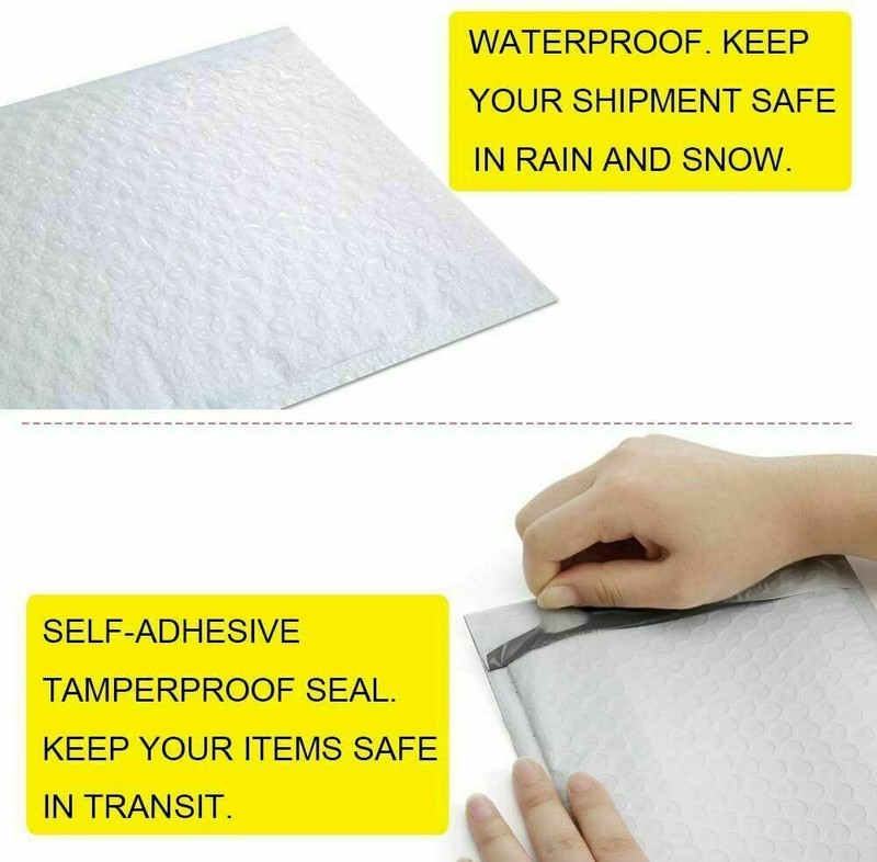 Poly Bubble Mailers 8.5x12 Padded Envelopes #2 – Fits 8.5x11 – Choose Quantity gallery