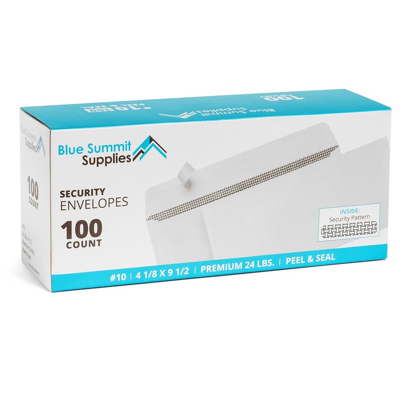 100 No. 10 Self Seal Security Envelopes – Designed for Secure Mailing – Secur…
