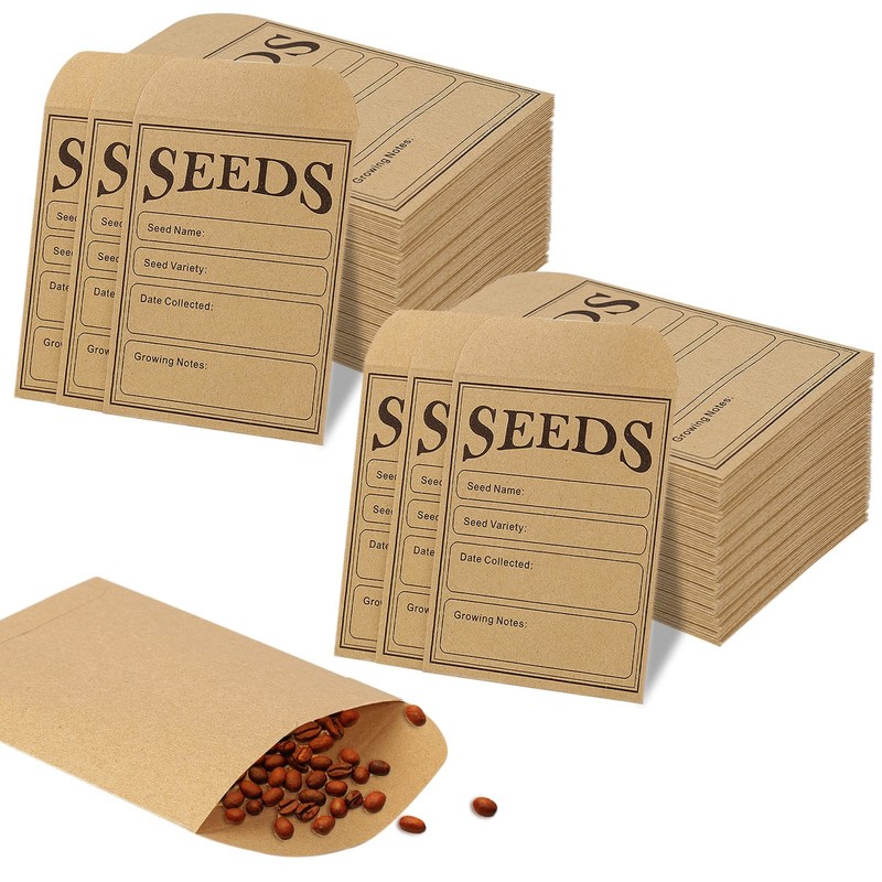 150 Pack Small Seed Saving Envelopes Bulk Blank Paper Coin Packets 4.7×3.2