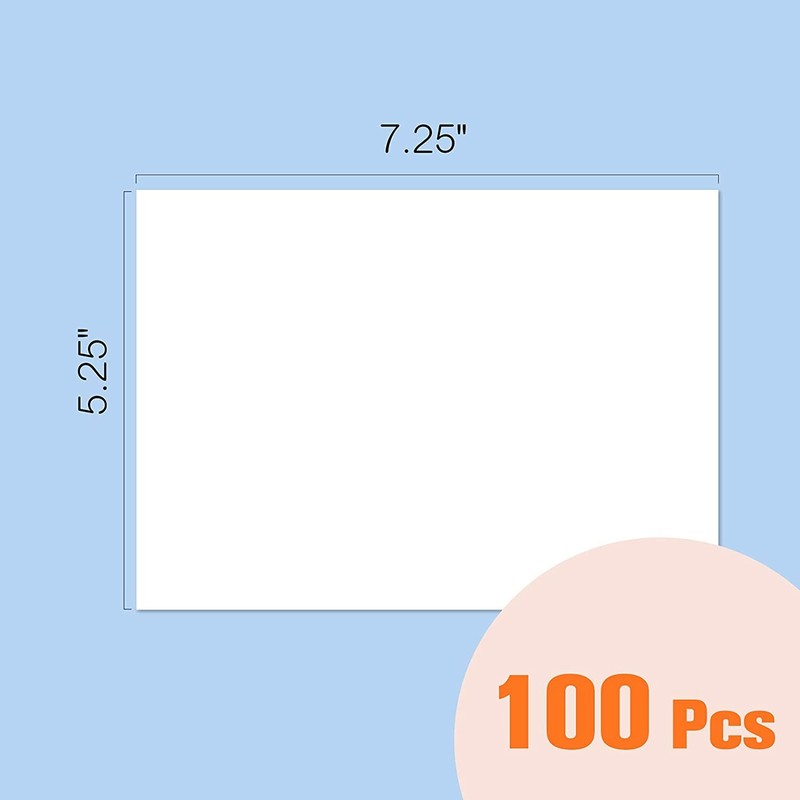 100 Blank White Invitation Envelopes 5.25″x7.25″ A7 for Wedding Card Self Seal