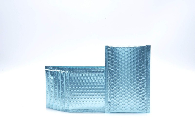 ProLine Matte Metallic Ice Blue Bubble Padded Mailers 4×8 Inch Self Seal Padd…