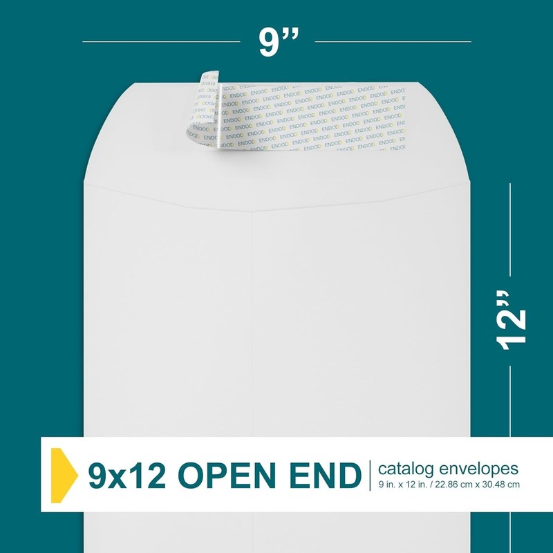 9x12 Envelopes Self Seal - 15 Pack - Open End White Mailing Envelopes for Cat... gallery