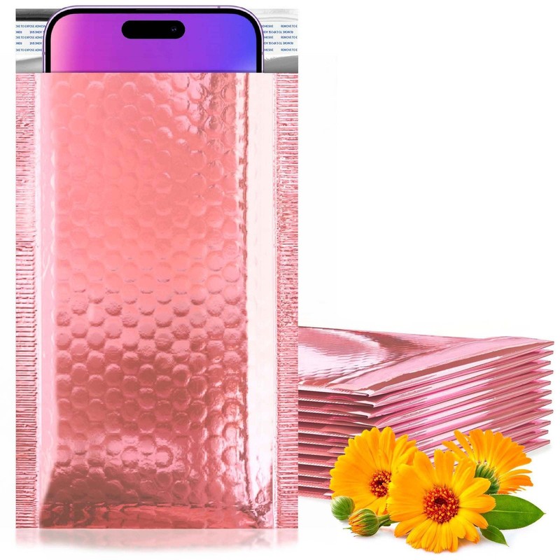 Rose Gold Bubble Mailers 4×7 Metallic Padded Envelopes Pack of 600