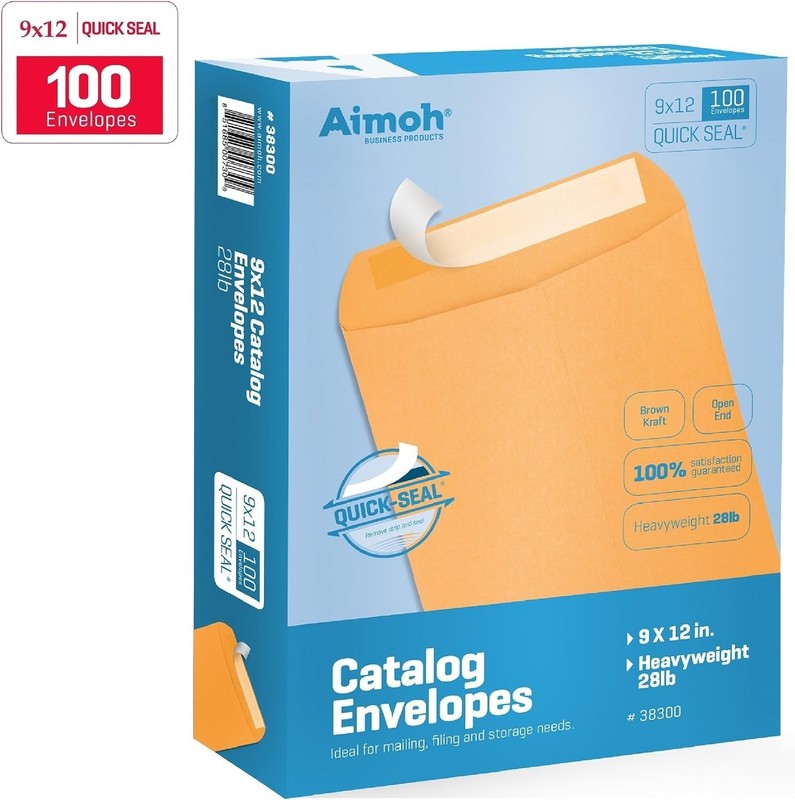 9 X 12 Self-Seal Brown Kraft Catalog Mailing Envelopes - 28lb - 100 Count, 9x... gallery