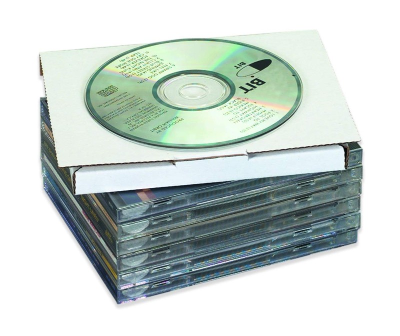 Aviditi MLRCD Corrugated CD Mailer, 5-5/8" Length x 5" x 7/16" White 50-Ct gallery