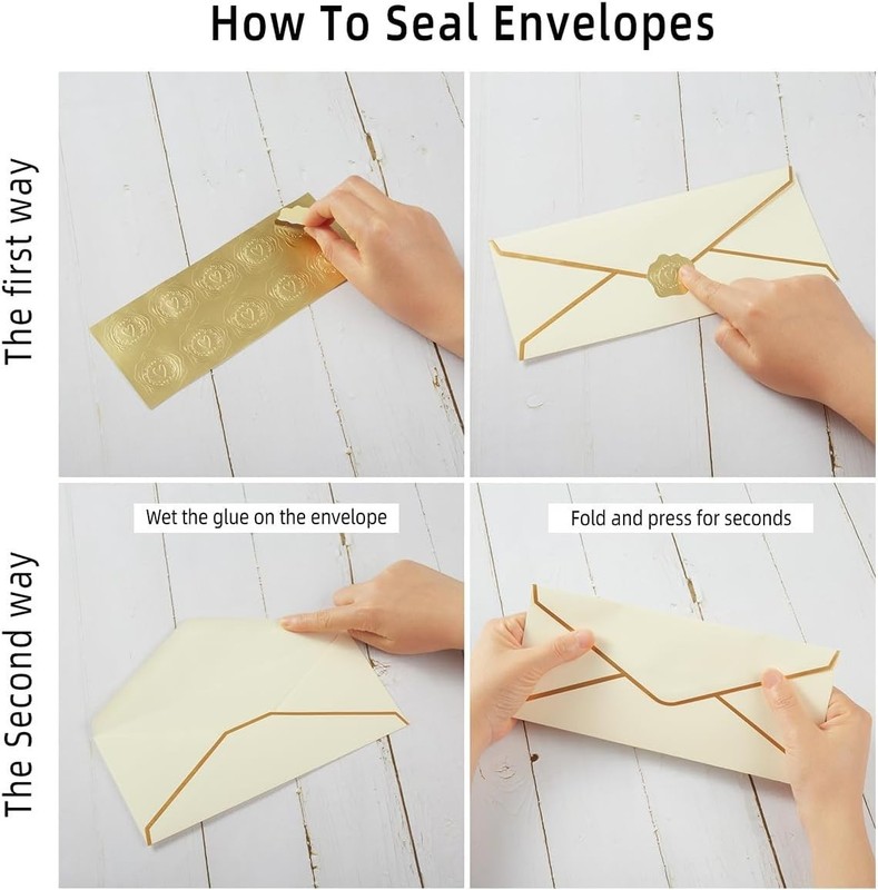 Durable Paper Envelopes 50 Count Cream Color for Baby Showers and Graduations gallery