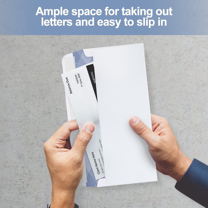 500#9 Double Window Security Envelopes, NO.9 Self Seal White Envelopes Design... gallery