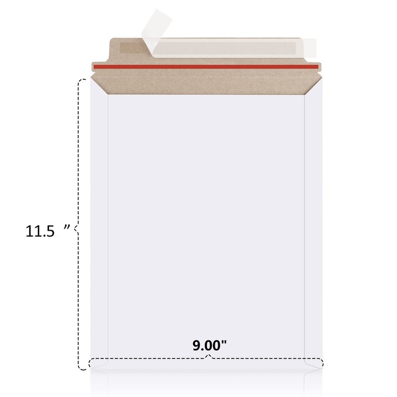 30 – 9×11.5 Easy Self Seal White Ship Flats Cardboard Envelope Mailer Mailer