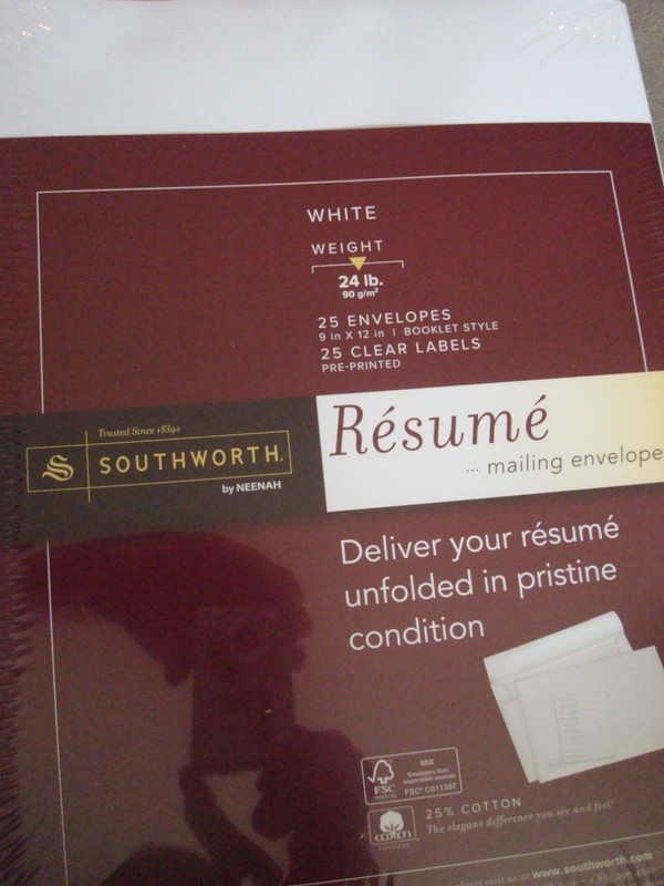SOUTHWORTH LINEN RESUME MAILING ENVELOPES WHITE