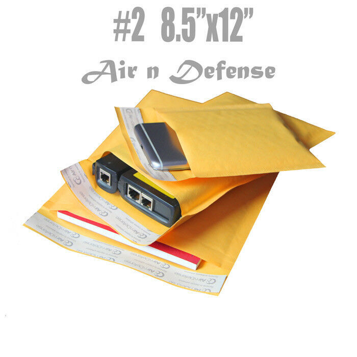 3000 #2 8.5×12 Kraft Bubble Padded Envelopes Mailers Shipping Bags AirnDefense