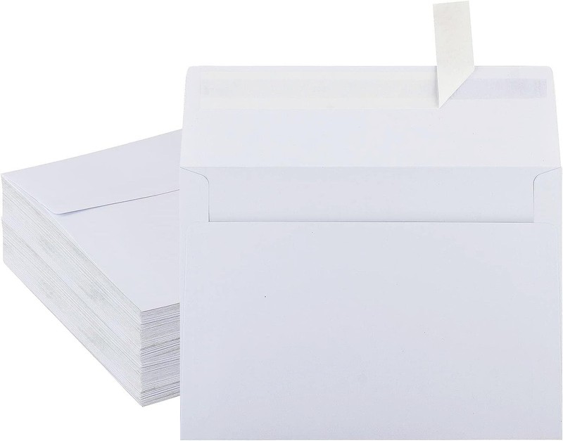 50 Durable White Envelopes with Self-Seal Closure – 5×7 Ideal for All Occasions