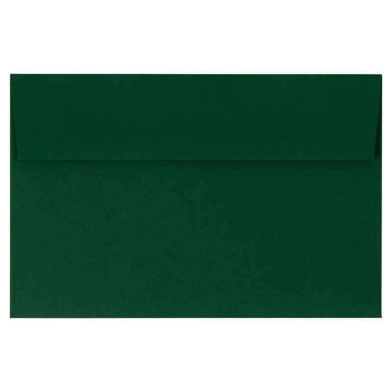 Jam Paper A9 Premium Invitation Envelopes – 5 3/4 X 8 3/4 – Dark Green – 50/Pack