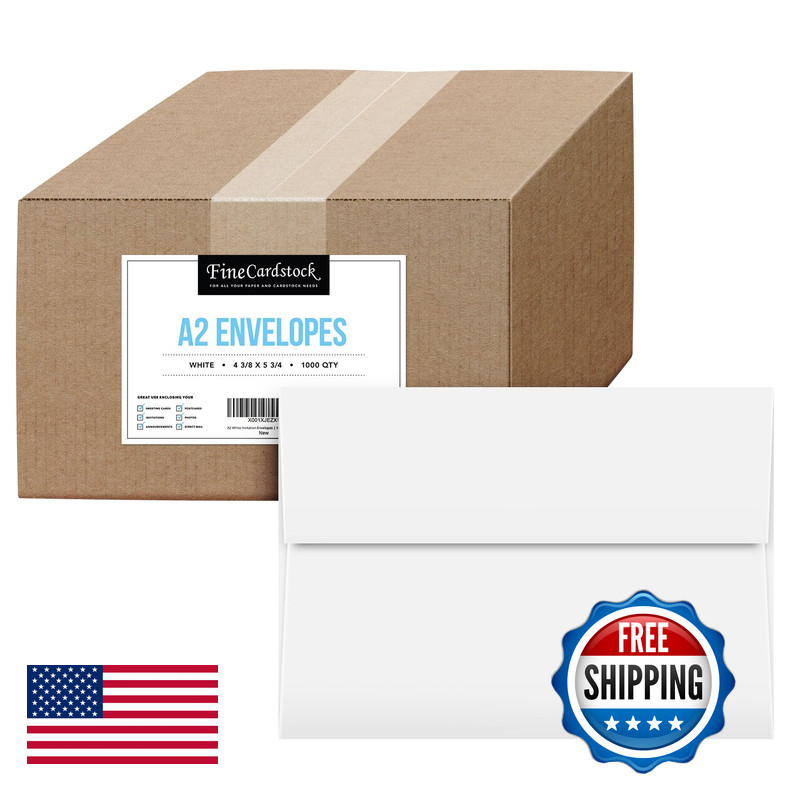 S Superfine Printing A2 White Invitation Envelopes 4 3/8 X 5 3/4 Fits 4.25 X