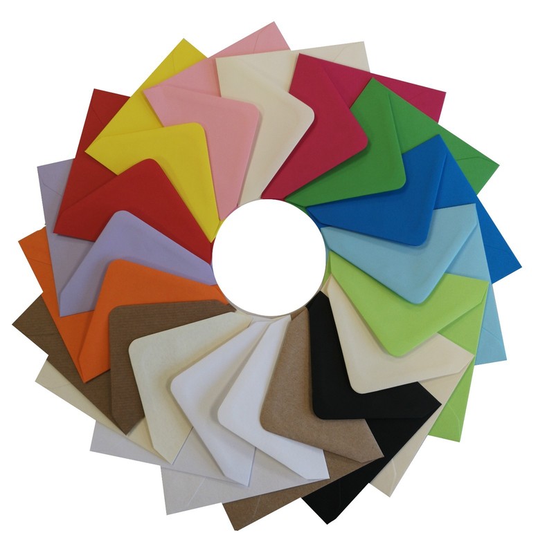 5″ Square Coloured Envelopes 130x130mm Crafts Greeting Cards & Party Invitations
