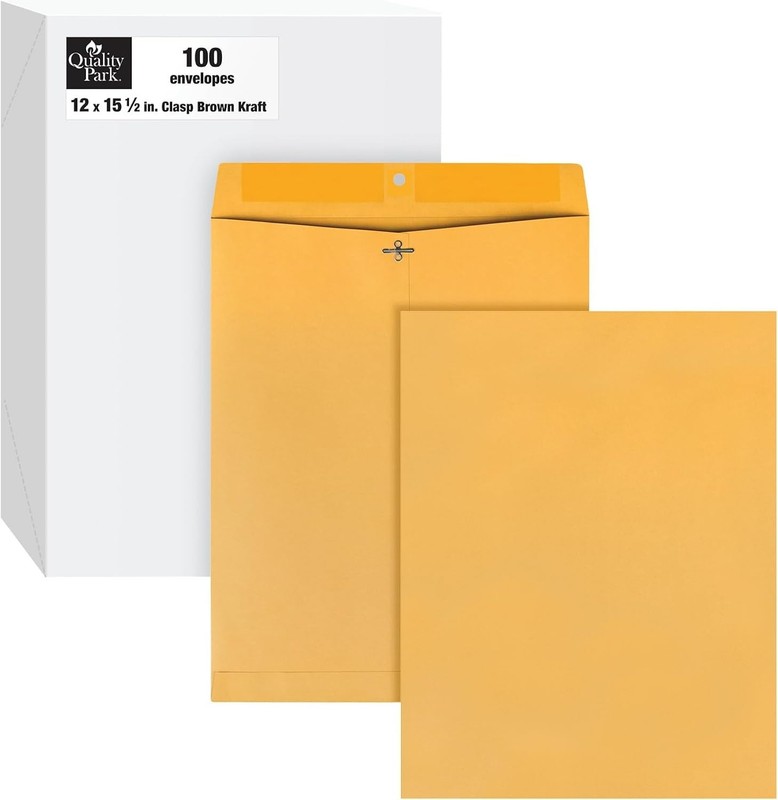 Clasp Envelopes, 12 x 15-1/2 with Deeply Gummed Flaps for Permanent Secure Se... gallery