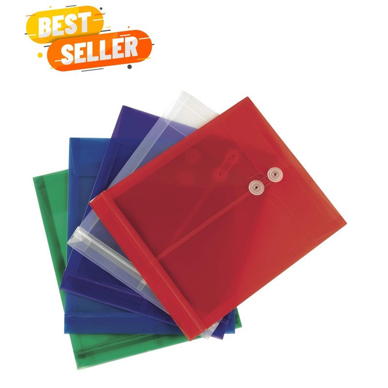Poly Envelope, 1-1/4″ Expansion, String-Tie Closure, Top Load, Letter Size, A…