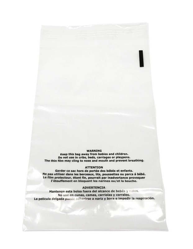 50 19×24 Premium Suffocation Warning Clear Plastic Self Seal Poly Bags 1.5 Mil