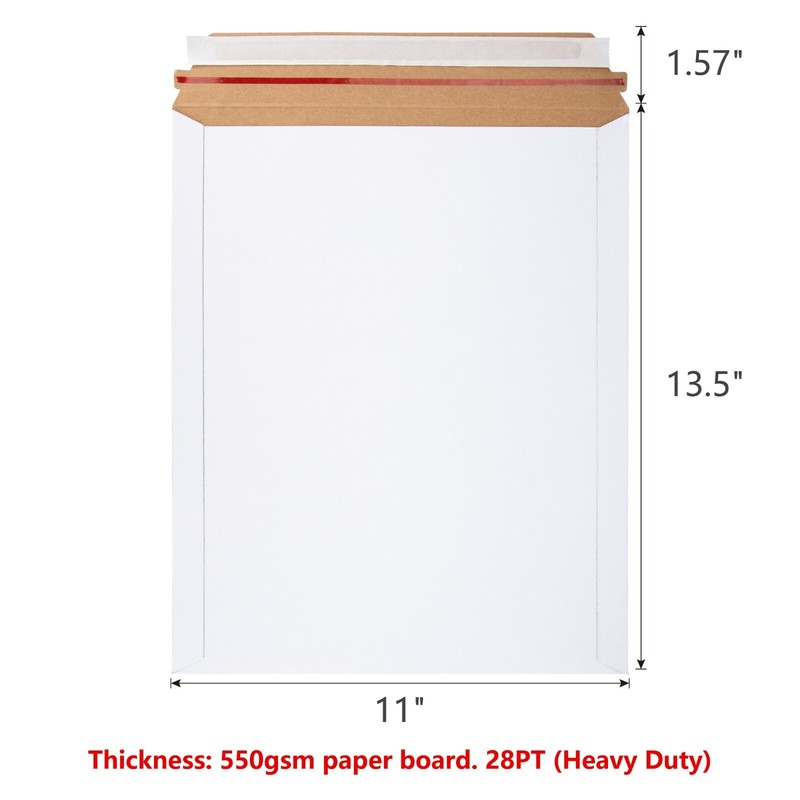 KSK Packaging 11″ x 13.5″ Rigid Mailers Flat Board/Paper Board Mailer Heavy Duty