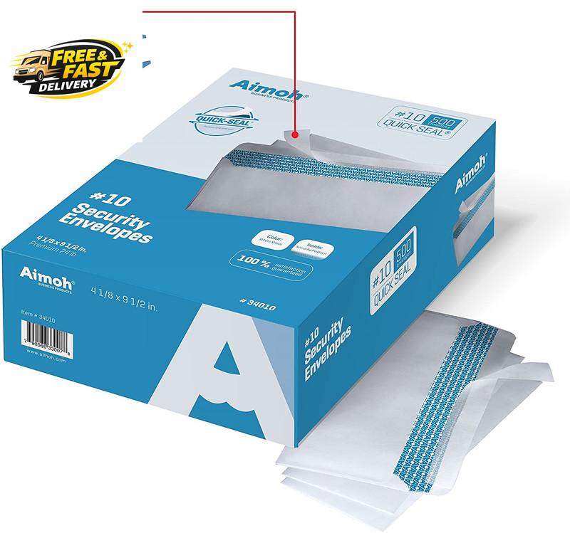 500#10 Security Self Seal Envelopes, Windowless, Premium Security Tint Pattern, gallery