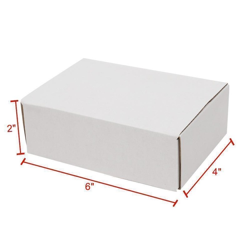 50 Pack 6x4x2 White Corrugated Shipping Mailer Packing Box Boxes for UPS USPS gallery