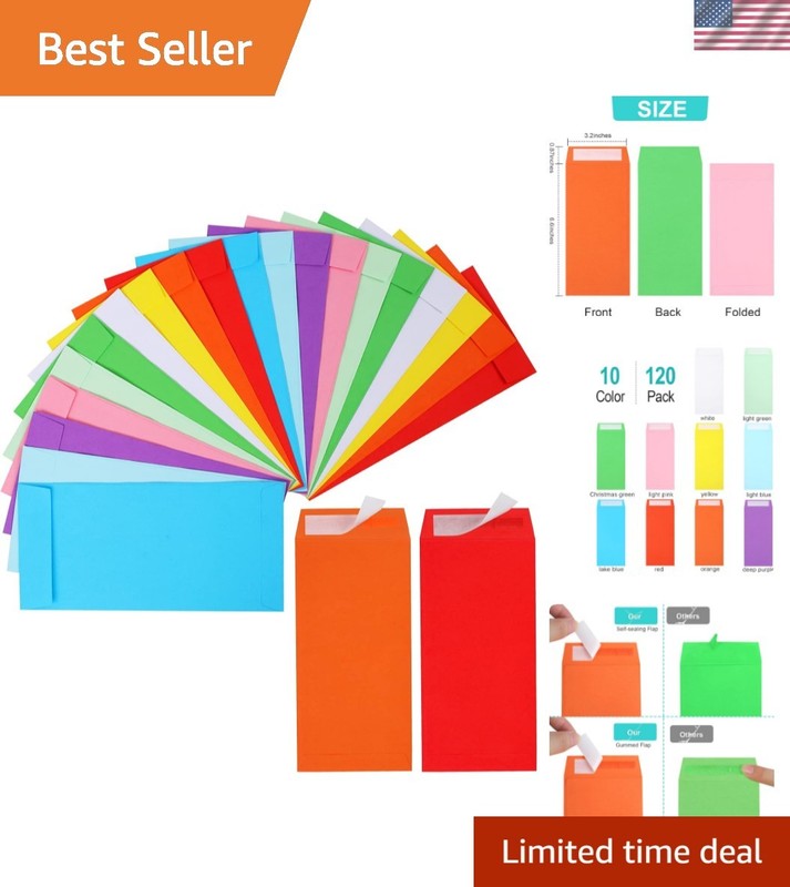 Cash Envelopes -120 Envelopes Money Saving Challenge, 3.2×6.6inch Money Envel…