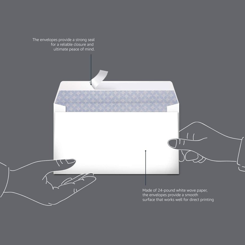 Windowless Self-Seal Envelopes 100-Pack: Security Tinted for Reliable Mailings gallery