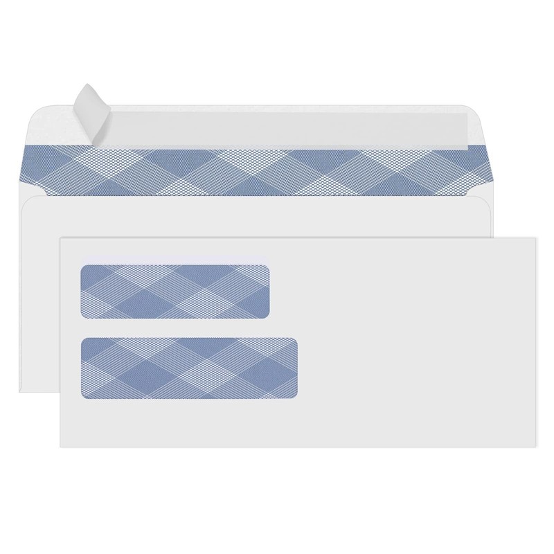 500#10 Double Window Security Envelopes, PANDRI NO.10 Self-Seal Window Envelo…