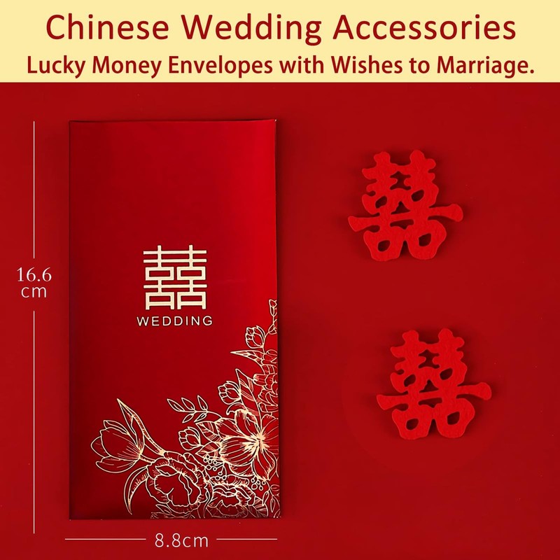 10 Pieces Red Envelopes Chinese Wedding, Lucky Money Envelopes with Retro Pat... gallery