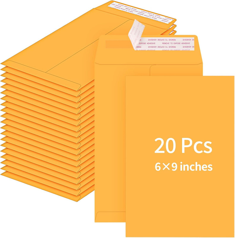 20 Pack Catalog Envelopes Self Seal, 6 X 9 Inches Catalog Mailing Envelopes,Brow gallery