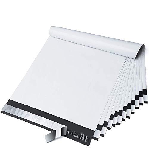 Fuxury 10×13 Inch 100 Pcs Poly Mailers Shipping Envelopes, 10×13″ 100pcs White