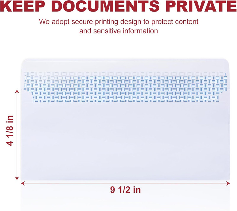 #10 Letter Size Mailing Envelopes for Business, 60Pcs Self Seal Windowless Secur gallery