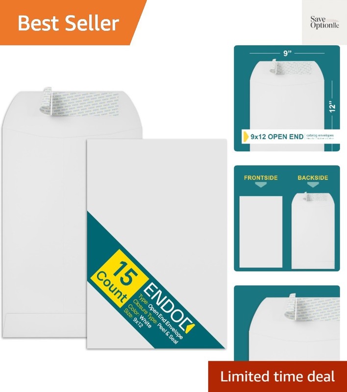9×12 Envelopes Self Seal – 15 Pack – Open End White Mailing Envelopes for Cat…