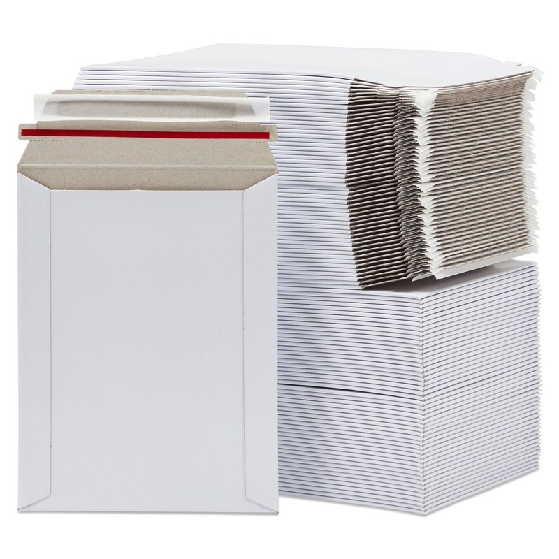 100 – 6″ x 9″ White CD/DVD Photo Ship Flats Cardboard Envelope Mailer Mailers